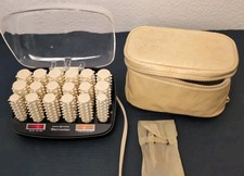 Vintage GENERAL ELECTRIC Hairsetter F2HCD1 Pageant Hair Hot Rollers With Case