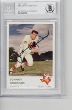 1961 Fleer Johnny Robinson #202,  BGS/BAS #00012422330