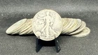 Full Roll (20) 90% Silver Walking Liberty Half Dollars (Circulated Condition)