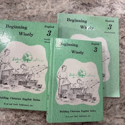 Rod and Staff Beginning Wisely Christian Curriculum English 3 Set