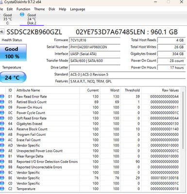 Intel DC S4500 960GB SSD SSDSC2KB960G7 SSDSC2KB960G701 2.5'' Solid State Drive