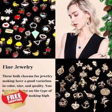 200Pcs Charms for Jewelry Making Mixed Bulk Metal Crafting