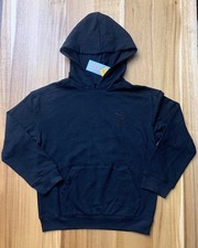 Cat  Jack Boys Black Hooded Sweatshirt Relaxed Fit Embroidered Palm Trees M 8 