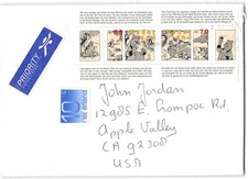 Netherlands #926 Dutch S/S to Apple Valley CA, 1999