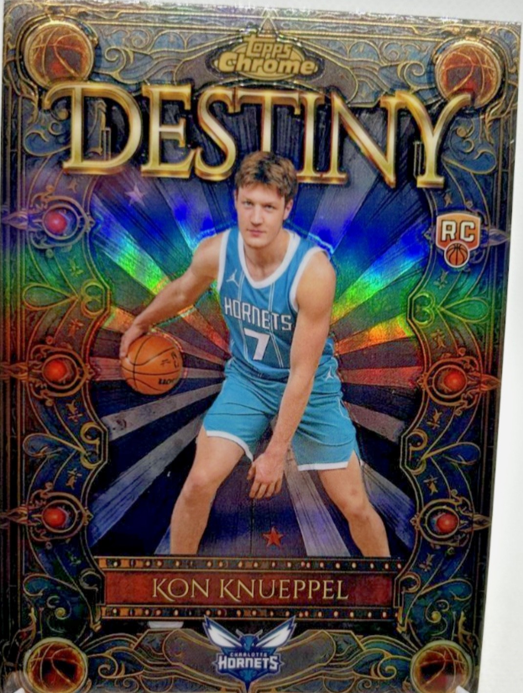 Kon Knueppel 2025-26 Topps Chrome Destiny Refractor #D4 Charlotte Hornets Rookie