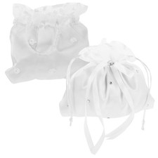 2 Pcs Wedding Handbag Bride Tote Bridal Purses for Weddings Clutch