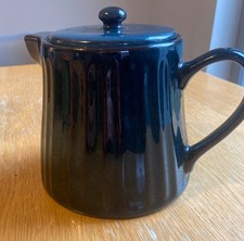 Scandi Home teapot dark turquoise blue vgc