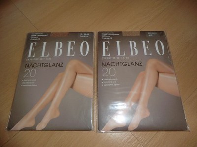2 Strumpfhosen Elbeo Nachtglanz  20 den 1 x bahama + 1 x gobi  Gr. 42-44 Gr. III