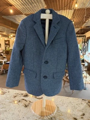 Crewcuts sz 6 boys' blue wool-blend blazer/ front buttons/flap pockets - Photo 1/4