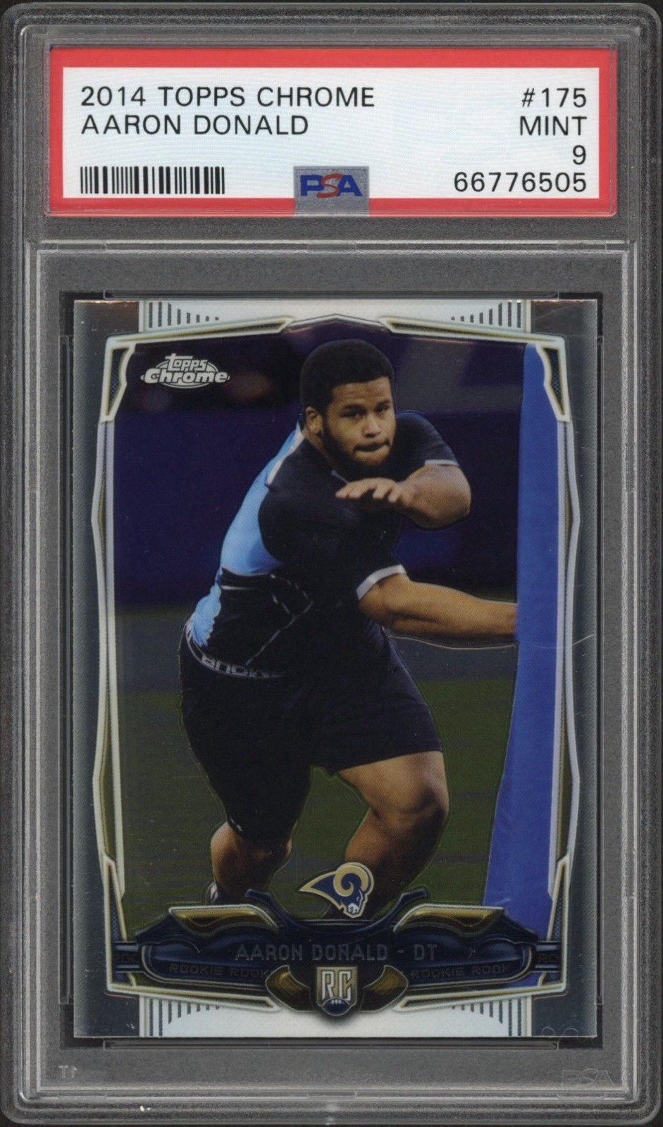2014 Topps Chrome Aaron Donald Rookie RC #175 PSA 9 Mint Los Angeles Rams