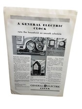 1931 General Electric Clock Print Ad Vintage GE Telechron 7x10