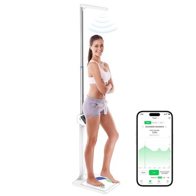 Digital Physician Scale, Ultrasonic Height and Weight Scale, Smart Body Compo...