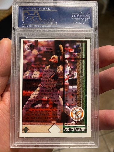 ~MASTERPIECE PSA  AUTHENTIC UPPER DECK RANDY JOHNSON ROOKIE TEST PROOF 1989 - Afbeelding 2 van 3
