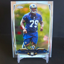 Topps Chrome 2014 Greg Robinson #135 St. Louis Rams NFL Rookie Base Set Card. rookie card picture