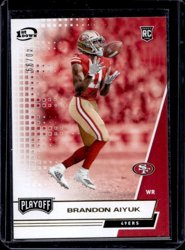 2020 Panini Playoff Brandon Aiyuk RC 1st Down Rookie #/99 49ers