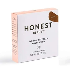 Honest Beauty Cream Foundation Walnut 0.31oz Buildable Medium-Full Coverage NEW 
