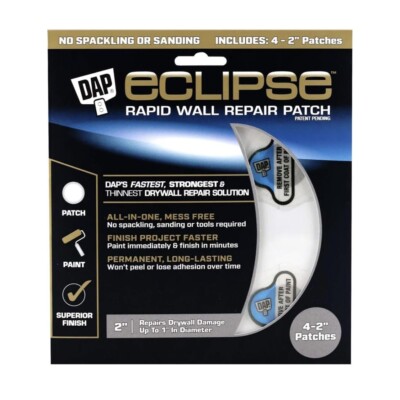 DAP Eclipse Rapid Wall / Ceiling Repair Patch Includes 4 - 2'' Patches NEW