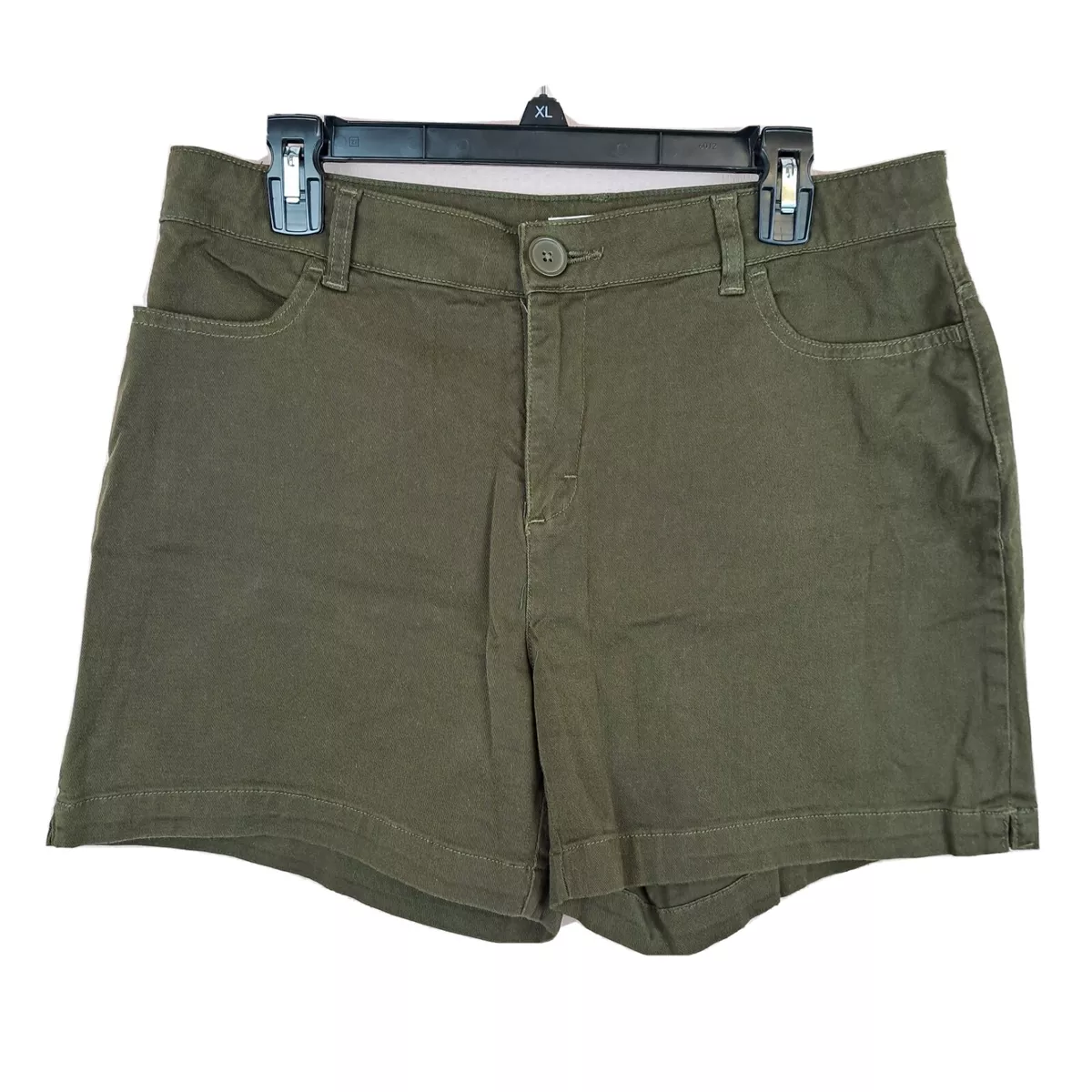 Lee Women Just Below the Waist Shorts Brown Denim Zip Size 12M