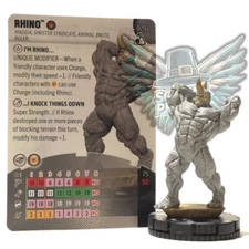 Marvel Heroclix RHINO - 029A  RARE Smash and Destroy Set