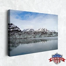 Alaskan Majesty Hubbard Glacier Wall Art, Canvas Print Poster for Home Decor