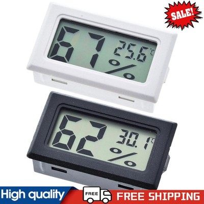 Kleine Temperatur Luftfeuchtigkeit Messgeräte LCD Display für Gewächshaus Autos Home Offices #