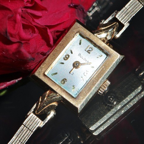 Bulova 18k & 14k yellow gold 23 jewels ladies 6.25