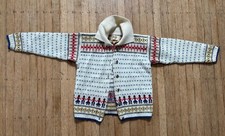Vintage Figgjo Norway 100 Virgin Wool Child Sweater - Size 6