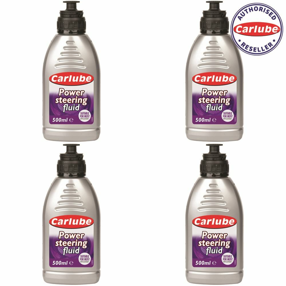 Carlube Power Steering Fluid Hydraulic Lubricant 500mL x4 Treatment 2 Litres