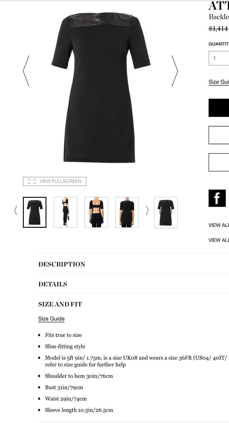 NEW ATTO Sexy Black & Blue Leather Accented Open Back Dress (Size 38/6) - $1,395