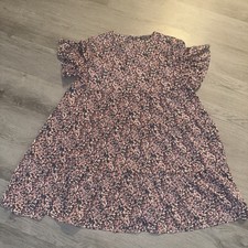 Women’s Shein Dress Large 8/10 Plum Blue Black White L T6