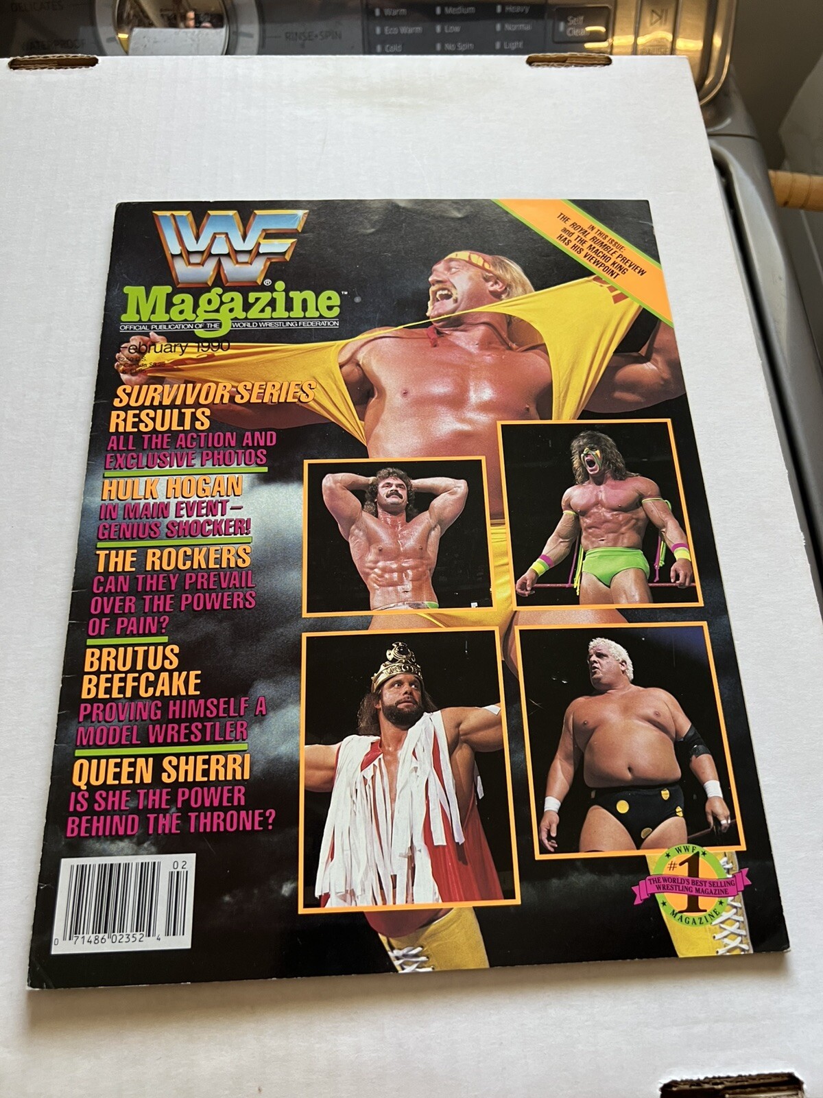 WWF Magazine February 1990 Hogan, Rude, Warrior, Savage, Rhodes