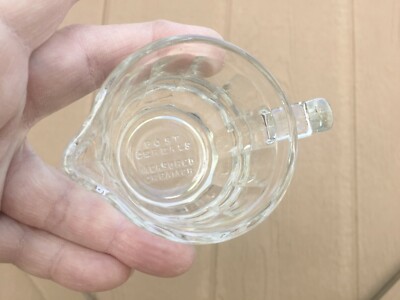 Post Cereal Measured Creamer Clear Glass Vintage Advertising Promotional Mini 
