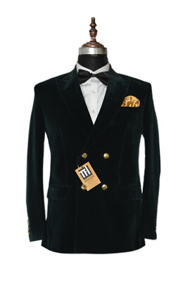 Special Gift For Him Green Smoking Jackets Designer Dinner Party Wear Coats