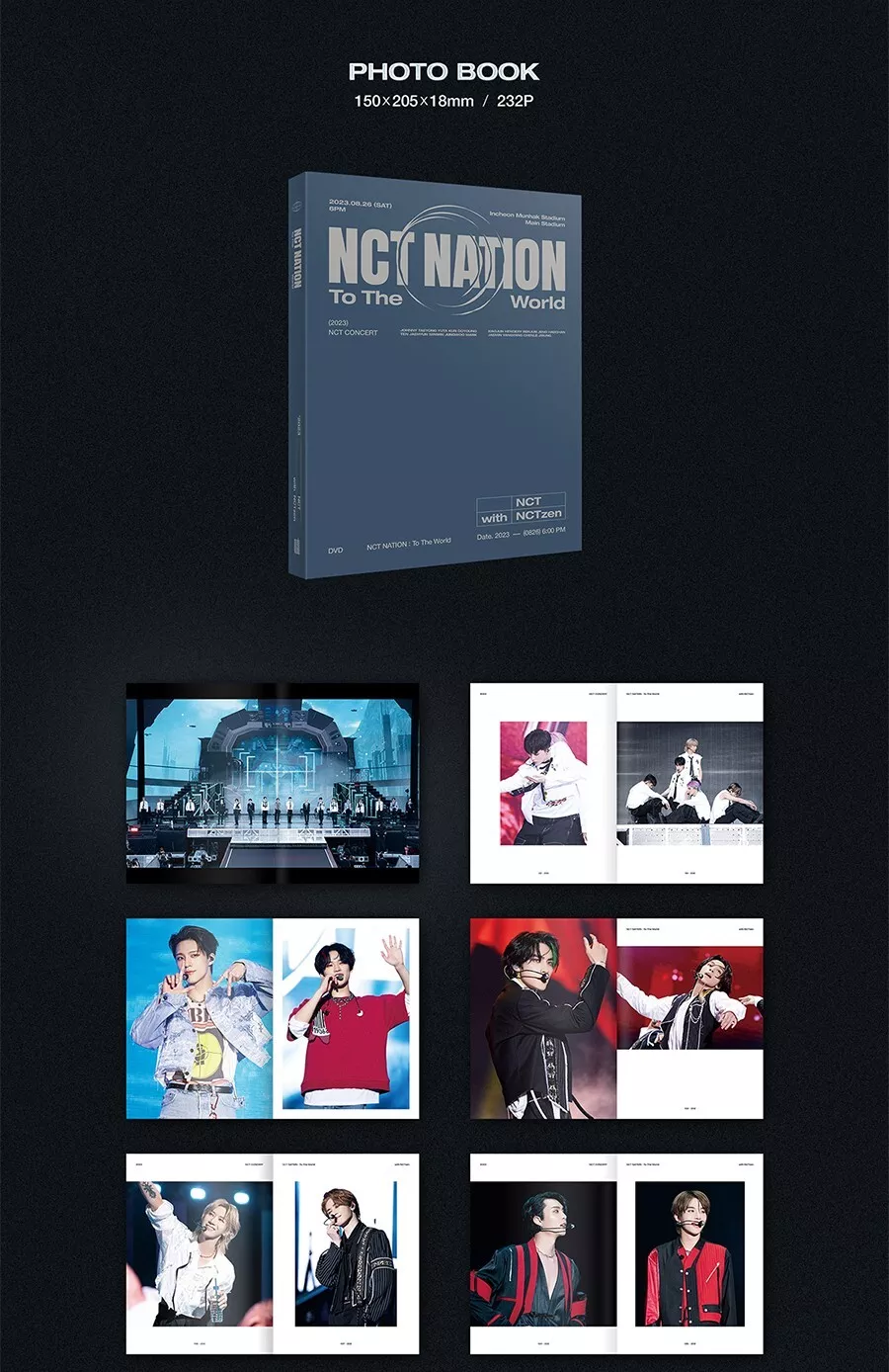 NCT 2023 CONCERT NATION:TO THE WORLD IN INCHEON DVD/Book+ NCT 2023 CONCERT NATION:TO THE WORLD IN INCHEON DVD/Book+