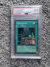 YUGIOH CP08-EN002 PROHIBITION SUPER RARE HOLO FOIL PSA 8 NM