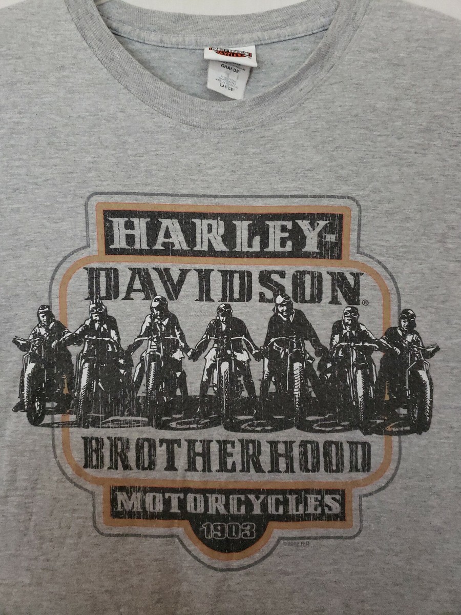 HARLEY-DAVIDSON Motorcycle Brotherhood Columbia TN Gray Graphic T