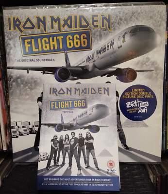 Iron Maiden ‎'' Flight 666 '' 2LP, Picture + Limited Deluxe DVD
