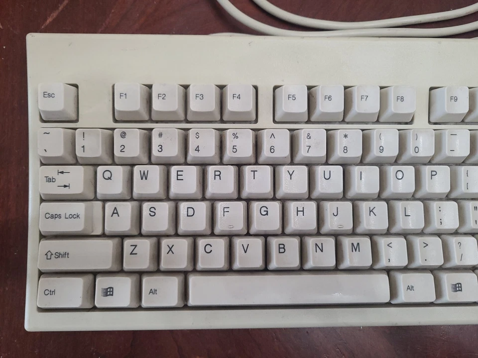 Vintage Chicony KB 2961 Mechanical Keys Keyboard Typing White Office Pc Computer - Image 3 of 4