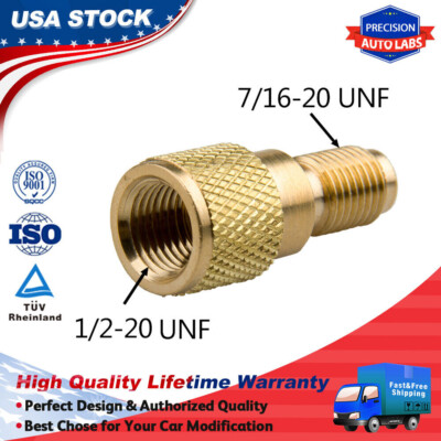 Brass Adapter 1/4'' Male to 1/2'' ACME Female AC Charging Hose to Air Conditioner