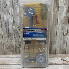 Jobsmart 15-Piece 25 ft Recoil Nylon Air Hose Kit Compressor Set Up New