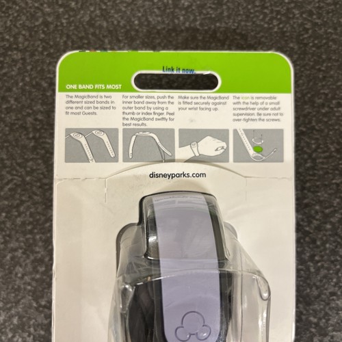Nuevo Disney Parks Lavender MagicBand 2 Link It Later Magic Band púrpura claro - Imagen 7 de 8