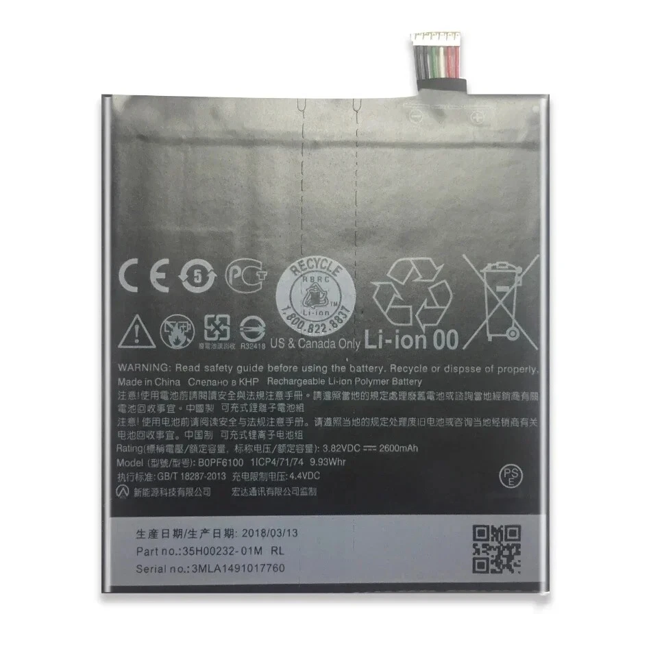 Batería Nueva Para HTC 820 D820u D820t D820us D820ts D826Y BOPF6100 Alta Calidad Foto 3 de 4