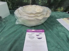 TEMP-TATIONS BROWN Floral Lace Set of 3 Nesting Serving Baking Bowls