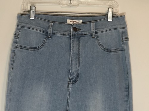 Vibrant Jeans SZ 1X High Rise Wide Bell Bottom Flare Denim Stretch 32X33 Cowboy - Bild 2 von 7