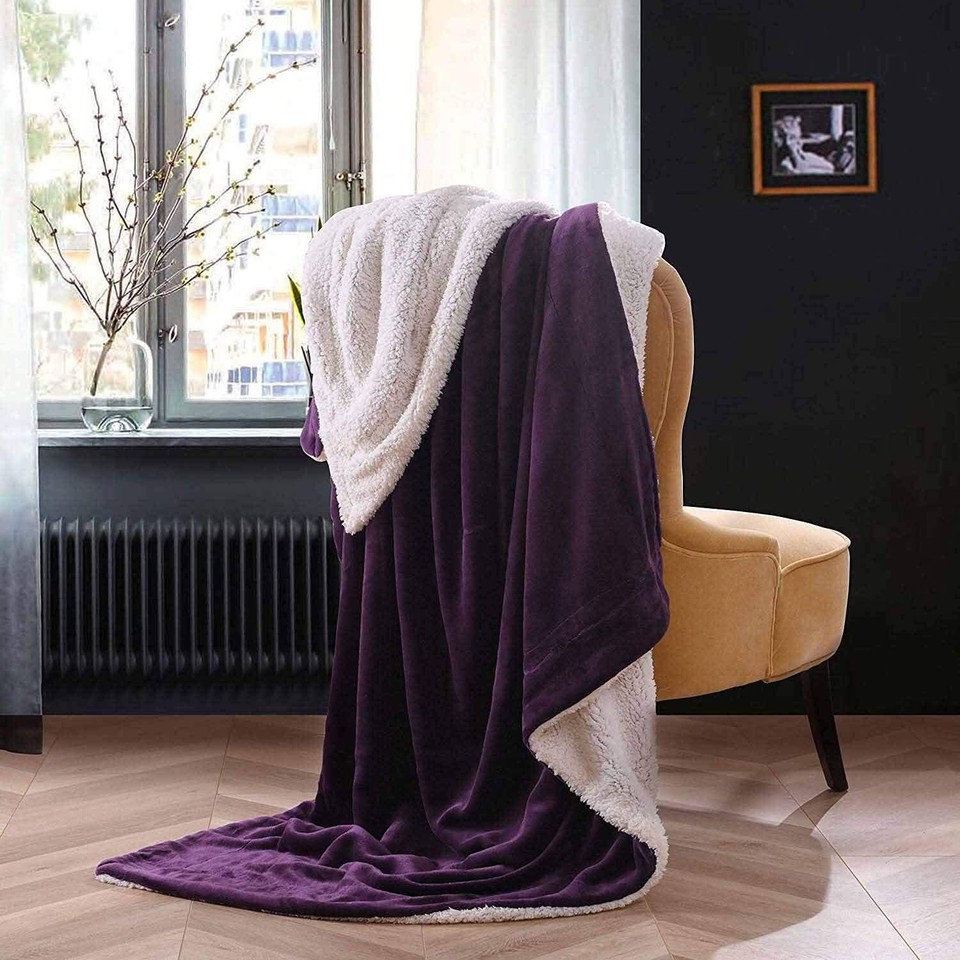 NANPIPER Sherpa Blanket Twin Thick Warm Blanket for Winter Bed Super