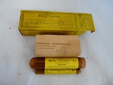 Antique Burroughs Soloid photo red toner stain lantern slides bottle box adverte