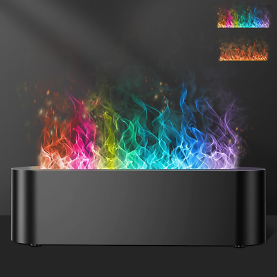 #ad Colorful Flame Fire Diffuser Humidifier 7 Colors Changing Oil Diffuser Ultra Q $37.40