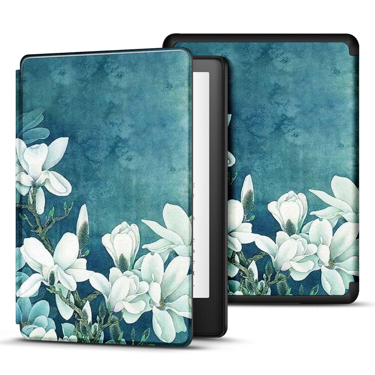 Kwnobile Kindle Scribe Case - PU Leather Cover With Hand Strap For 2022/2024 Models Colorful Flowers