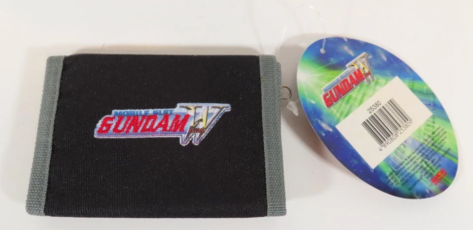 Traje Móvil Gundam W Cartera Triple Plegable Negro Bandai Tarjeta Moneda De Colección NUEVO Foto 2 de 4