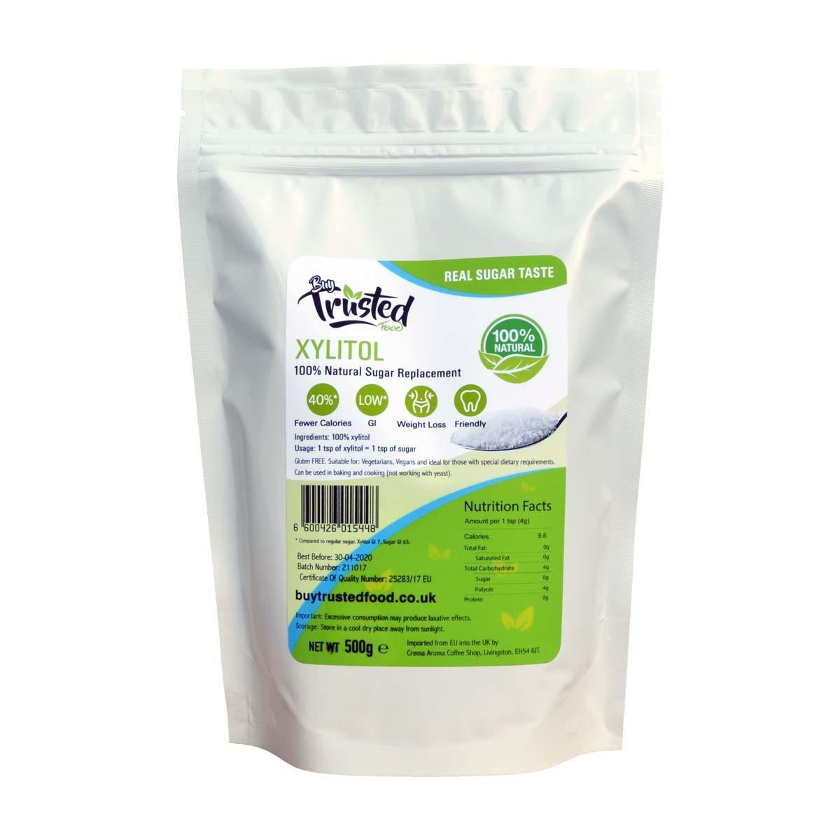 Xylitol 500g - Low Calories 100% Natural Sugar Replacement
